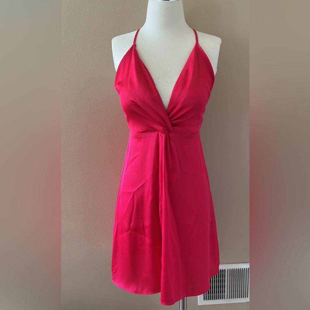 Bright pink dress